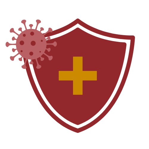 shield with virus