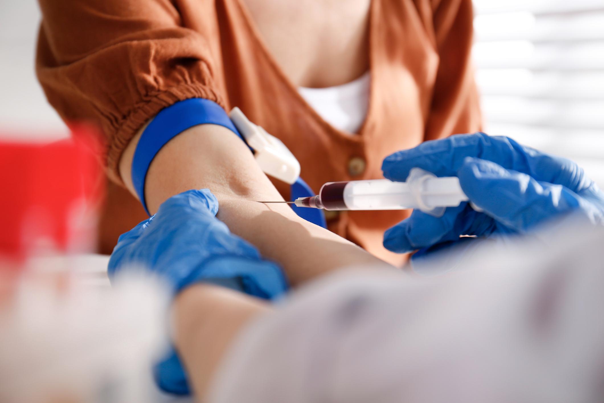 person getting blood drawn