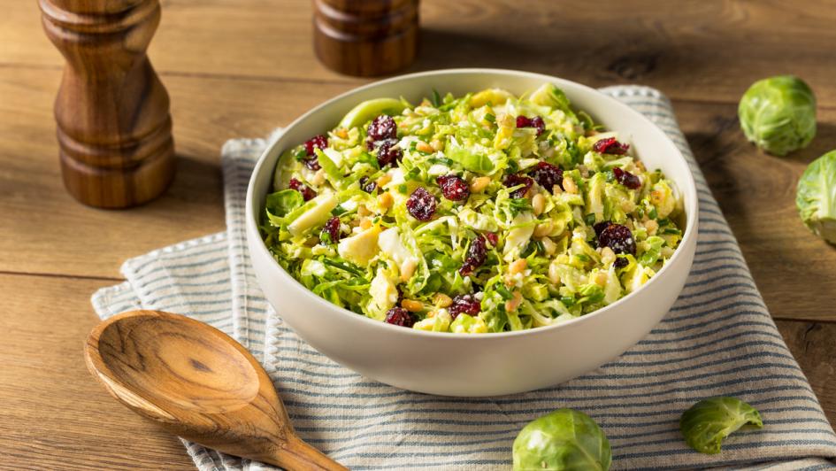 shaved brussel sprout salad