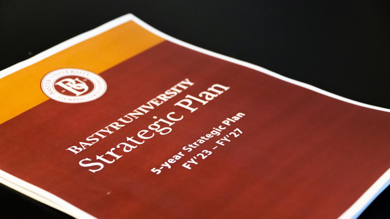 strategic plan printed on table